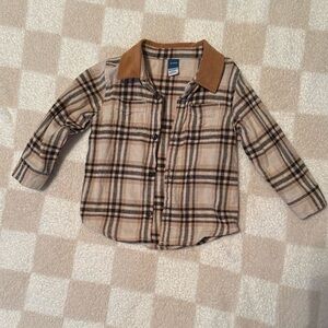 Old Navy Plaid Shirt - Brown and Tan